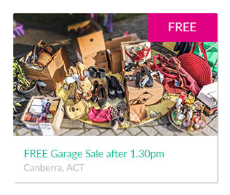 Free advertising for garage sales in Canberra