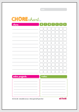 Free Chore Chart Template