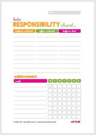 Free Responsibility Chart Template